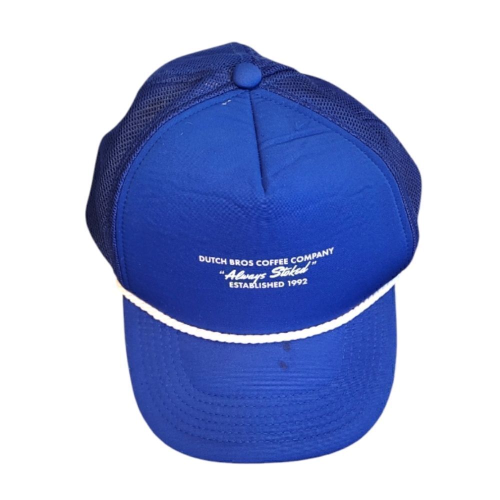 Dutch Bros Blue "Always Stoked" Banded Trucker Hat